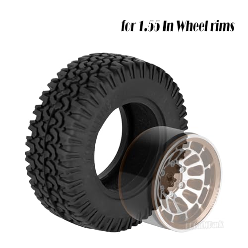 RC 1.55 Soft Rubber Wheel Tires for 1/10 Tamiya AX90069 D90 TF2 CC01 CC02 RC Crawler Car,RC 1.55 in Rubber Wheel Tires,Road Soft Tires