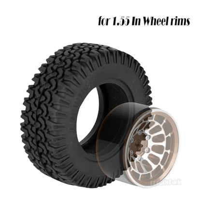 RC 1.55 Soft Rubber Wheel Tires for 1/10 Tamiya AX90069 D90 TF2 CC01 CC02 RC Crawler Car,RC 1.55 in Rubber Wheel Tires,Road Soft Tires