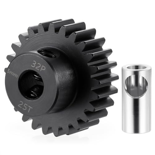 Steel 32P 5mm Pinion Gear 25T Motor Gears for 1/10 1/8 RC Car Parts - size: 25T