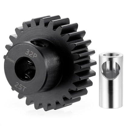 Steel 32P 5mm Pinion Gear 25T Motor Gears for 1/10 1/8 RC Car Parts - size: 25T