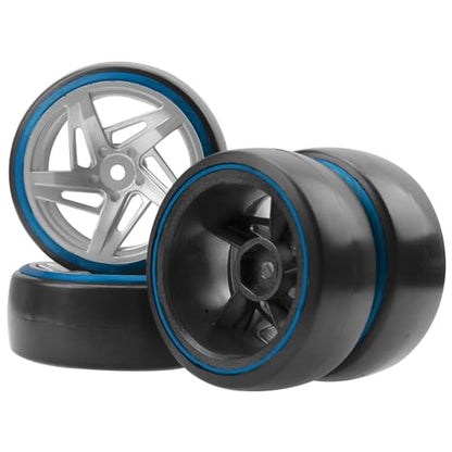 12mm Hex Wheel Rims & Rubber Tires & 4PCS/Set Hard Plastic 1/10 RC Drift Car Tires 12mm Hex Hard Tyre