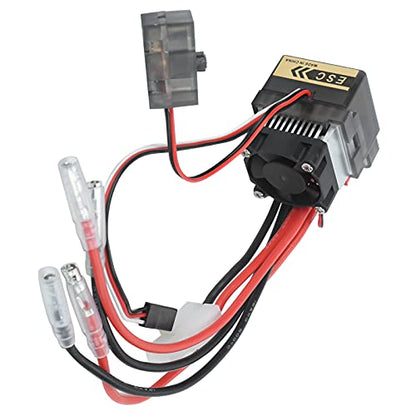 RC Brushed ESC 360A Brushless Motor ESC with Heat Sink and Cooling Fan Hand & Wrist Braces for 1/10 RC Crawler Car Arm Hand & Finger Supports