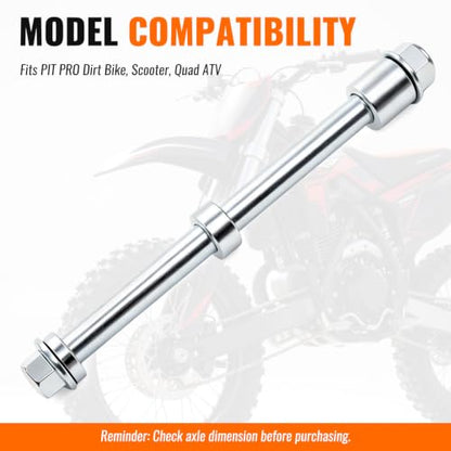Minho 12mm 195mm Front Rear Axle with Bush 20mm 10mm 5mm Fit for PIT PRO Dirt Bike Scooter QUAD ATV - size: 12-195mm