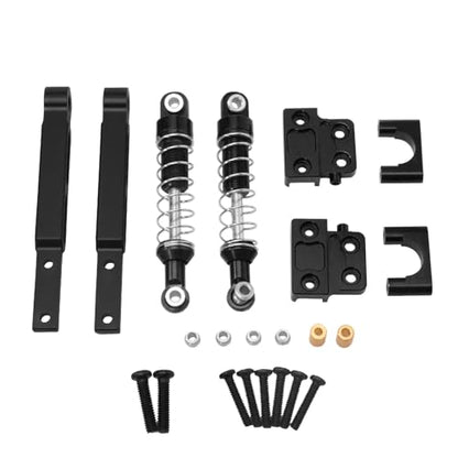 Metal Rear Axle Shock Link Rod Leaf Spring Upgrade Link Suitable for Mangniu 1/12 MN82 MN82S MN82PRO 1/12 Scale RC Climbing Car (Black) - color: Black