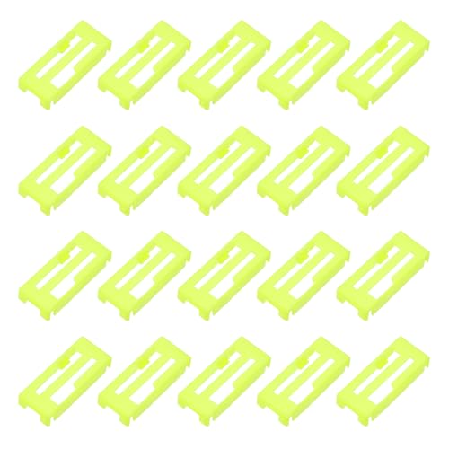 MECCANIXITY 40 Pcs Servo Extension Cable Clips, Servo Cable Safety Connector Lead Wire Buckle Lock for RC Car Plane Boat DIY Y Adapter Cable, Yellow - color: Yellow