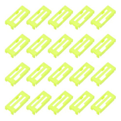 MECCANIXITY 40 Pcs Servo Extension Cable Clips, Servo Cable Safety Connector Lead Wire Buckle Lock for RC Car Plane Boat DIY Y Adapter Cable, Yellow - color: Yellow