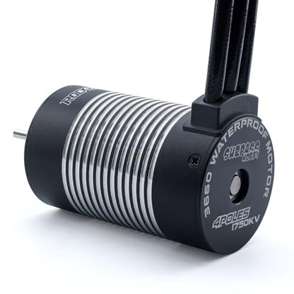 Surpass 3660 1750kv brushless Motor 4 Pole for 1/10 RC Car Big feet | high Torque Shaft 3.175mm Motor, IP67 Waterproof RC Car Motor - style: KK3660 Motor 1750KV
