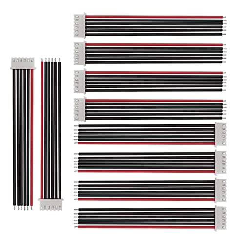 FLY RC 10pcs 5S 18.5v Balance Charger Silicone Wire Extension Lead JST-XH Connector Adapter Plug Wire Leads Cable - style: 10pcs 5s