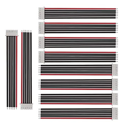 FLY RC 10pcs 5S 18.5v Balance Charger Silicone Wire Extension Lead JST-XH Connector Adapter Plug Wire Leads Cable - style: 10pcs 5s