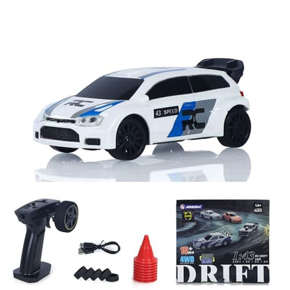 TOUCAN RC HOBBY 2.4GHz Mini RC Drift Car 1/43 Racing Vehicles High Speed 4WD Ready to Go Mini Car Radio Battery Lights Model Gyroscope for Ages 14+ - color: 4307gyro