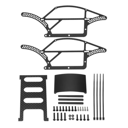 TRX4M Carbon Fiber Chassis Kit RC Frame Girder Body Shell Kit 1/18 RC Crawler Car Upgrade Accessories