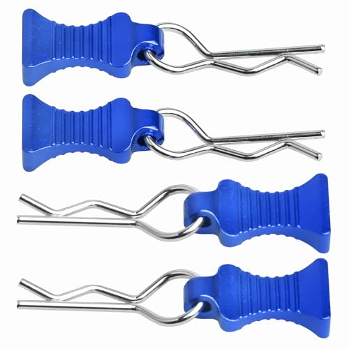 1/10 RC Body Clips Pins with Pull Tabs for Traxxas TRX4 Axial SCX10 Redcat RC Scale Car Crawler Truck Body Shell Post Mount Replacement, 4-Pack (Navy Blue) - color: Navy Blue