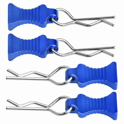 1/10 RC Body Clips Pins with Pull Tabs for Traxxas TRX4 Axial SCX10 Redcat RC Scale Car Crawler Truck Body Shell Post Mount Replacement, 4-Pack (Navy Blue) - color: Navy Blue