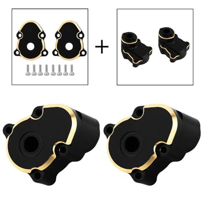 Heavy Duty Brass Skid Plate, Steering Knuckle, Outer Inner Portal Housing and Diff Cover for 1/18 RC Redcat Ascent-18 Upgrade Parts
