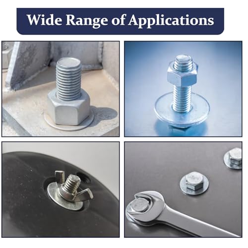 ZQZ 108Pcs Flat Washers, 304 Stainless Steel Fender Washers Assortment, 12 Different Sizes Wide Washer M3 M4 M5 M6 M8 M10 M12 Assorted Flatwashers Kit - size: 12 Sizes 108 Pieces