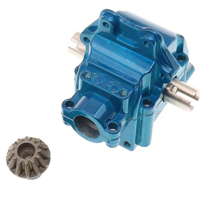 Metal Front&Rear Differential Gearboxes Housing Cover with Differential Gear Set Compatible with WLtoys 1/14 144010 144001 144002 124018 124016 124017 124019 RC Car Upgrades Parts (Blue) - color: Blue
