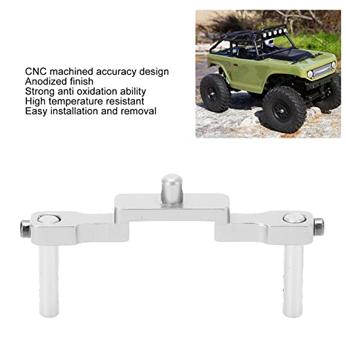RC Body Post Mounts, CNC Machined Aluminum Alloy RC Front Mount Shell Column Compatible with SCX24 1/24 RC Cars(Silver)