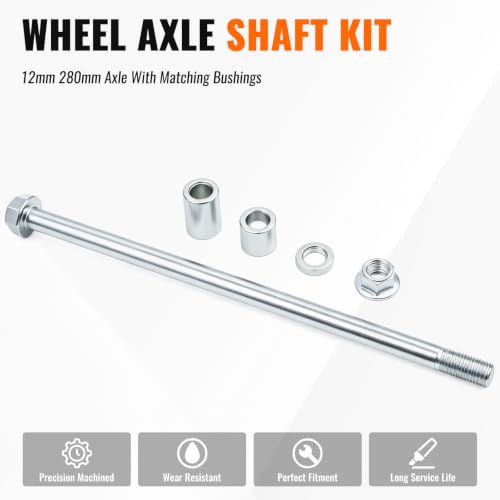 Minho 12mm 280mm Front Rear Axle with Bushing 5mm 20mm 30mm Fit for PIT PRO Dirt Bike Scooter QUAD ATV - size: 12-280mm