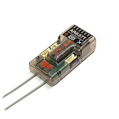 Spektrum AR637T DSMX 6-Channel AS3X Telemetry Receiver, SPMAR637T Silver Large