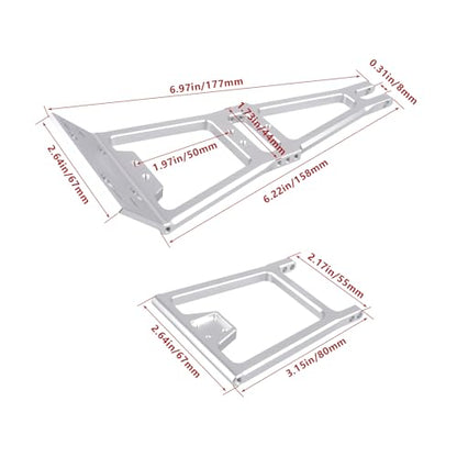 HobbyPark RC Crawler Tow Rig Crane 1/10 Scale Winch Stent Rescue Wrecker Kit Trailer Tow Hook for TRX4 SCX10 II Capra LCG Chassis Frame DIY Parts Updates (Silver) - color: Silver