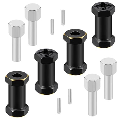 MOHERO 4Pcs Brass 12mm (+25mm) Wheels Hex Hub Extension Hex Drive Adapter for All RC Car Which with 12mm Hex and 1/10 RC Crawlers Axial SCX10 90046 D90 - color: 25mm