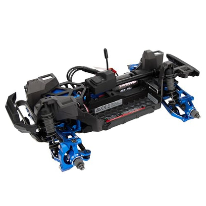 MEUS Racing Aluminum Steering Knuckles C-Hub Stub Axle Carrier Kit for Traxxas 1/16 Mini Maxx Upgrade Parts #10736,10752(Blue) - color: Blue
