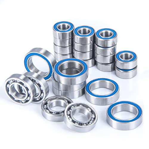 24Pcs Wheel Hubs Axle Bearing Kit for Element RC Enduro Sendero | 1/10 RC Car Model Parts Rubber Sealed Ball Bearings