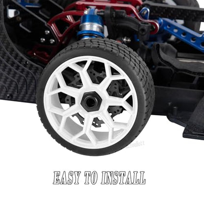 RC Wheels Tires for 1/8 Typhon 6S BLX,1/7 Infraction 6S BLX,Limitless,RC Highway Tires Wheels Soft Tires Truck Tire Highway Tires,White - color: White - (Rc Wheels Tires)
