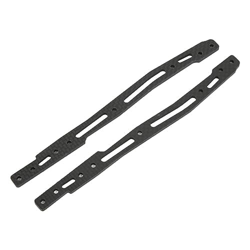 RC Drift Racing Chassis Plate, Carbon Fiber Aluminum Alloy RC Car Chassis Upgrade Parts, High Strength CNC Carbon Fiber for MST RMX2.0S RRX2.0S 1/10, Lightweight Two Layer Hollow D (Black) - color: Black