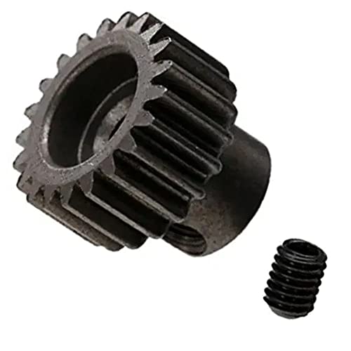 48P Hardened Steel Upgrade Pinion Gear Set: 19T 20T 21T 22T 23T fit 3.175mm (1/8-Inch) RC Motor Shaft (Work with Steel Spur Gear) for RC Cars, Set of 5