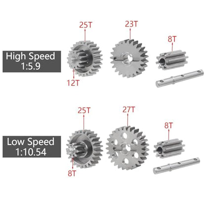 for Traxxas for TRX4 for SCX10 1/10 Low/High Speed Transmission for LCG Ultra-Light Gearbox RC Crawler Car DIY for Chassis Upgrade Parts RC Repair Parts(Low Speed Gear) - size: Low Speed Gear