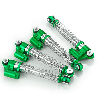 RCLIONS 43mm RC Shocks Adjustable Absorber Damper for All 1/24th Axial SCX24 AXI90081 Deadbolt AXI00005/AXI00006 RC Crawler Car Upgrades (Green) - color: Green