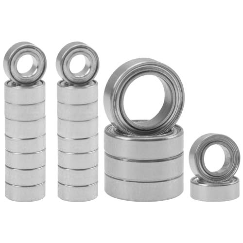 22PCS ShareGoo Ball Bearing Set 4x7x2.5 3x6x2.6 7x11x3mm Compatible with FMS FCX24 1/24 RC Car Upgrade Parts