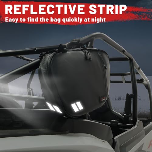 UTV Belt Bag SXS Universal Water Resistant Roll Bar Storage | Fit 1.75-2 In Rollbar; CVT Tool Organizer; Compatible with Maverick X3 Commander Defender Ranger RZR Talon Pionner All Model