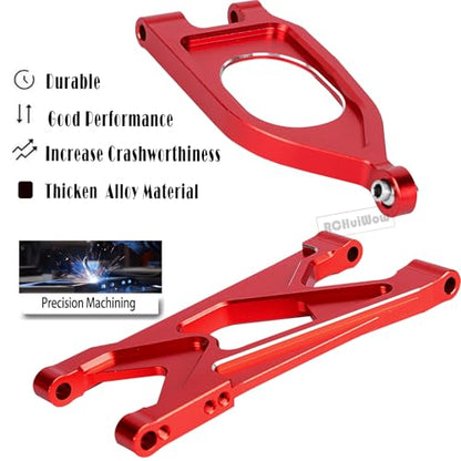 RC Suspension Arms Upgrades Part for 1/10 Gorgon 2WD RTR Brushed Monster Truck(ARA3230T1), Alloy Aluminium Front Upper& Front Lower& Rear Suspension Arms A arms, Red - color: Red(6pcs)
