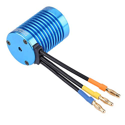 F540 RC Brushless Motor, Sensorless Brushless Motor RC Car Motor 3000KV 4370KV High Torques with 3.175mm Shaft for 1/10 1/12 Truck Crawler (3000KV)
