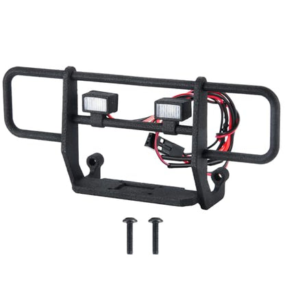 Front Bumper with LED Lights Body Protection forTRX4M K10 | 1/18 Scale RC Crawler Car Upgrades