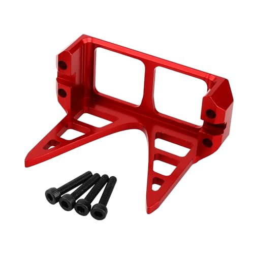 Aluminum Steering Servo Guard Armor Protective Cover Servo Mount for 1/10 RC Crawler Car Bouncer Axial Wraith 90018 RR10 Capra 1.9UTB (red) - color: Red