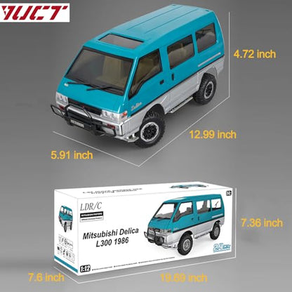 1/12 Scale Mitsubishi Delica RC Van 4WD Rock Crawler with Two Batteries | L300 4WD RC Crawler 4x4 - color: Ld1296-blue