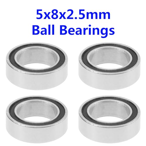 36Pcs ShareGoo RC Rubber Sealed Ball Bearings Kit 5x8x2.5mm 5x11x4mm Compatible with Tamiya Squash Van GF-02 4WD 1/10 RC Car Upgrade Parts