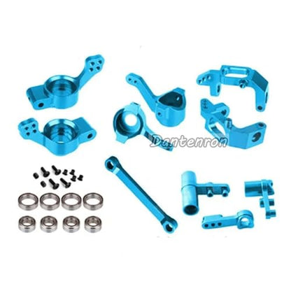 Aluminum RC Steering Knuckle Hub Upgrade Parts Kits 102210 102010 102011 102212 102012 Part Compatible with HSP Redcat Racing Lightning Volcano EPX Monster 1/10 RC Model Car Truck (Blue) - color: Blue