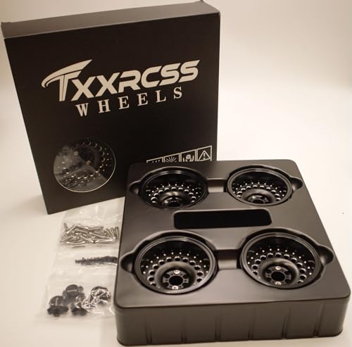 Adjustable 2 Offsets RC 2.2 Beadlock Wheels Rims 1/10 Crawle Car Wheel Aluminum Hub Upgrades for Remote Control SCX10 Capra Wraith Trx4 (4PC) (Black ＆ gdlden) - color: Black ＆ Gdlden
