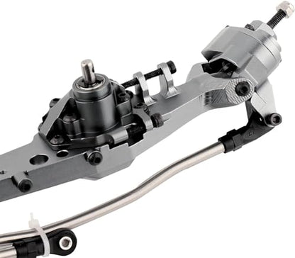 Full CNC Aluminum F9 Portal Front Rear Axle with Offset Front Differential for 1/10 RC Crawler Capra Gmade R1 Rock Buggy LCG Cheater Rigs 1.9 UTB Shafty (Titanium) - color: Titanium