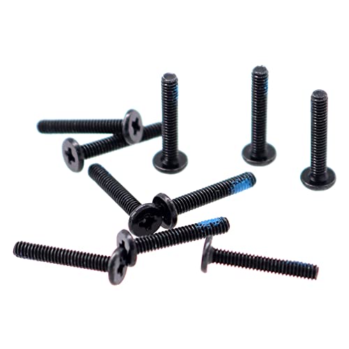 Deal4GO M2x12mm Flat-Head Phillips Screw Replacement for ASUS Dell HP Acer Lenovo MSI Laptop RC Car Vehicles Toys Bottom Case - Black - size: M2x12.0mm
