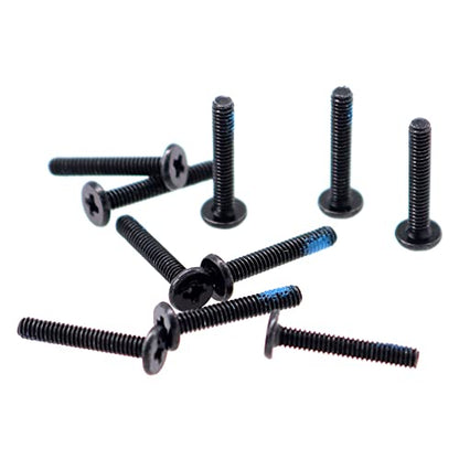 Deal4GO M2x12mm Flat-Head Phillips Screw Replacement for ASUS Dell HP Acer Lenovo MSI Laptop RC Car Vehicles Toys Bottom Case - Black - size: M2x12.0mm
