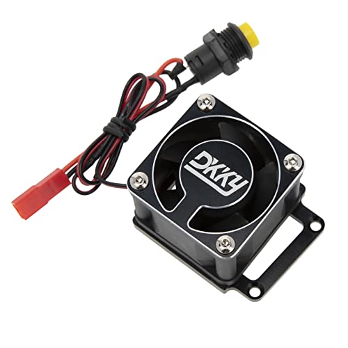 DKKY Sledge 1/8 RC Car 4028 Motor Cooling Fan Heatsink with 21000 RPM for Traxxas Sledge 1/8 Scale 4WD Monster Trcuck, Black - color: Black