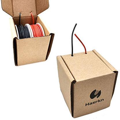 20 awg Silicone Electrical Wire Cable 2 Colors 23ft Each | 20 Gauge Hookup Wires kit Stranded Tinned Copper Wire Flexible and Soft for DIY - style: 20awg-2 Spool-23FT