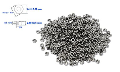 iexcell 1500 Pcs M3 x 4/6/8/10/12/16/20/25/30/35/40/45/50 Stainless Steel 304 Hex Socket Button Head Cap Screws Bolts Nuts Washers Assortment Kit - size: M3 x 4/6/8/10/12/16/20/25/30/35/40/45/50mm