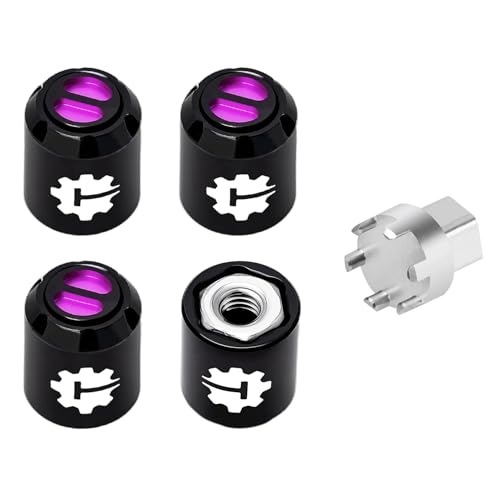 4PCS Aluminum M2.5 Wheels Center Caps Lock Nuts for 1/18 RC Crawler Car Traxxas TRX4M Redcat Ascent-18 HPI Venture18 Upgrade - color: Purple