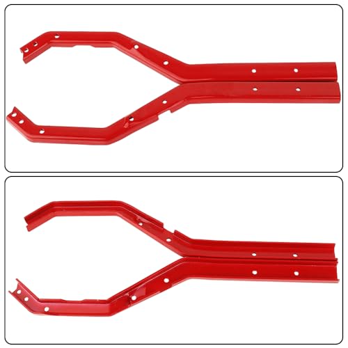 Heavy Duty Wheelbase Adjustable Metal Chassis Frame Rail Set for 1/10 RC Crawler Axial SCX10 III Gladiator Wrangler Upgrade Part (red) - color: Red